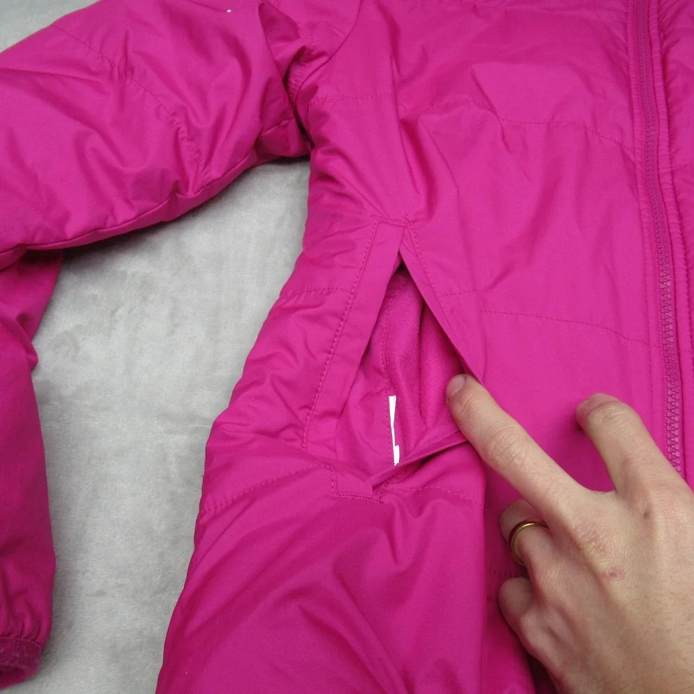 North Face Jacket Teen Girls XL 14/16‎ Pink Mossbud Reversible Insulated Puffer